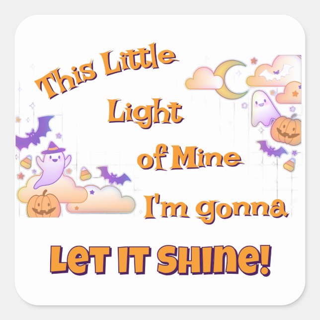 Let It Shine Christian Halloween Stickers  (Front)