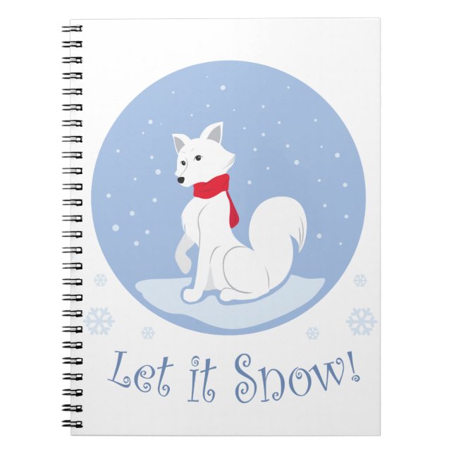 Let It Snow! (Arctic Fox) Notebook (Front)