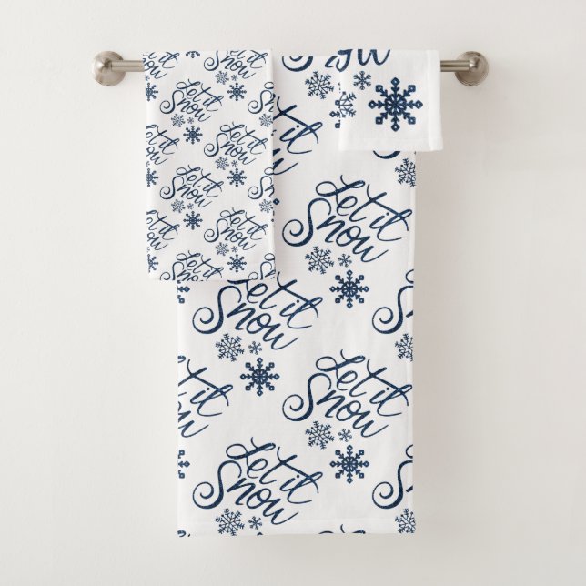 Let it Snow Bath Towel Set (Insitu)