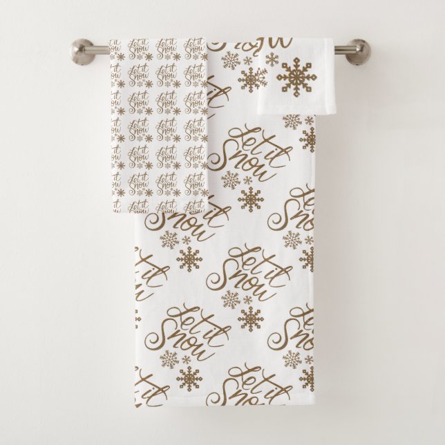 Let it Snow Bath Towel Set (Insitu)