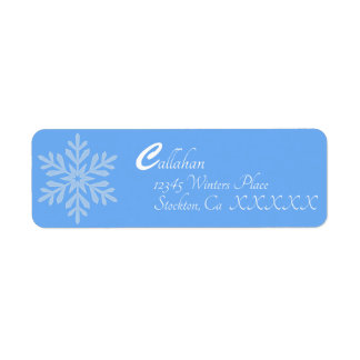 Let it Snow Blue Address Labels