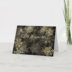 Let It Snow Blue Beach Song™ Snowflakes Card