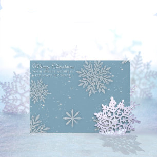 Let it Snow Blue Christmas Envelope