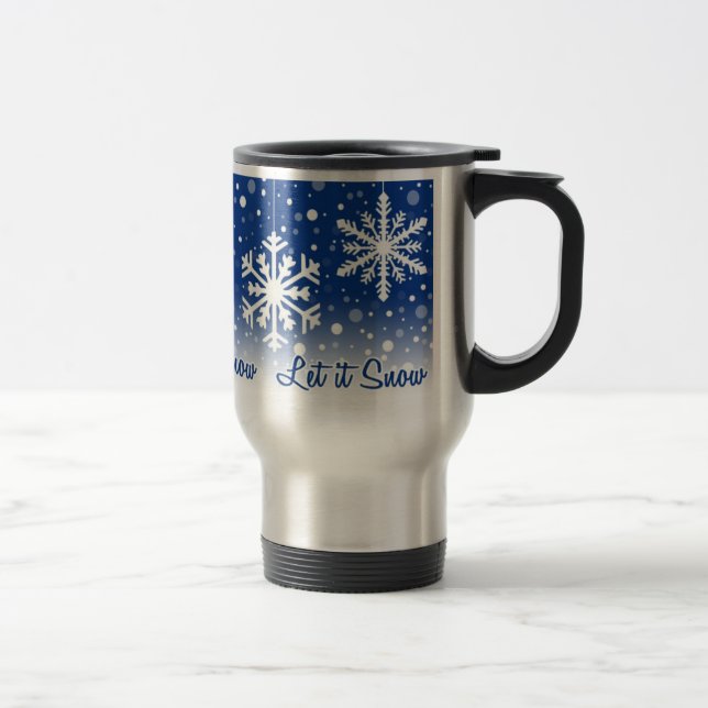 Let It Snow Blue - mug (Right)