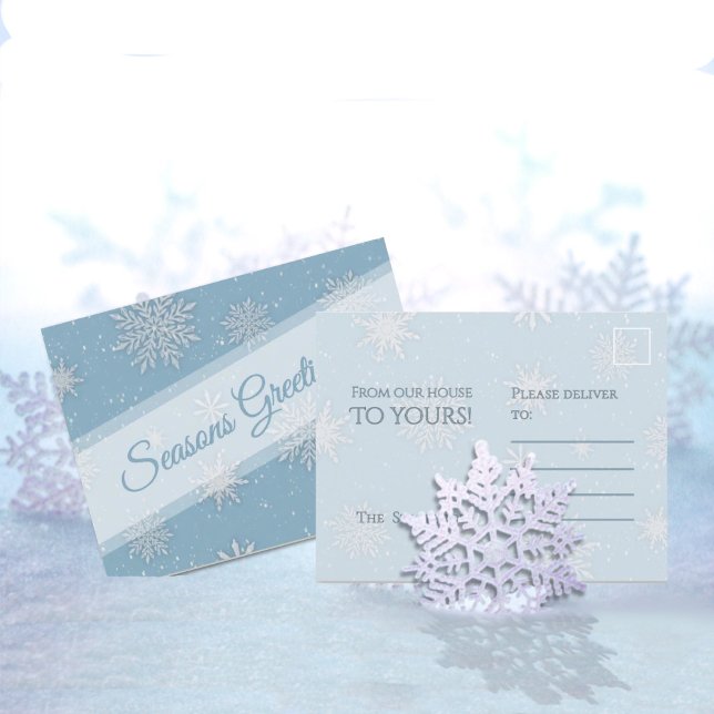 Let it Snow Blue Postcard (Creator Uploaded)