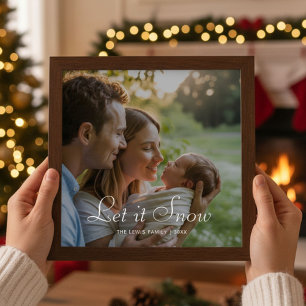 Let It Snow Bright Family Christmas Card