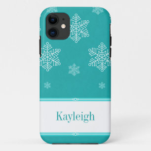 Let it Snow BT iPhone 5 Case, Aqua Case-Mate iPhone Case