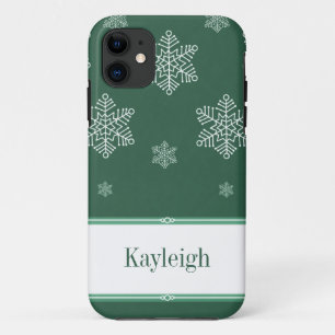 Let it Snow BT iPhone 5 Case, Green 11 Case