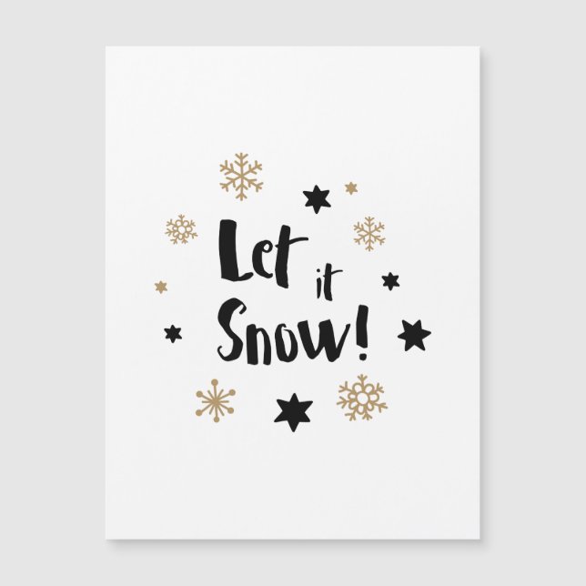 "Let it Snow!"  Calligraphy Christmas (Front)