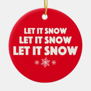 Let It Snow! Ceramic Tree Decoration