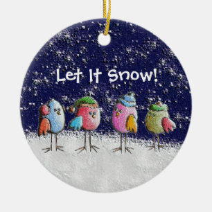 Let It Snow! Ceramic Tree Decoration
