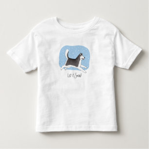 "Let it Snow!" Cheerful Dog Design Toddler T-Shirt