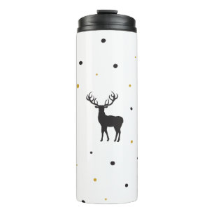 Let It Snow Christmas Art Cartoon Reindeer Image Thermal Tumbler