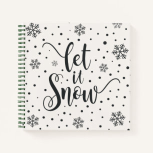 Let It Snow Christmas Calligraphy Notebook