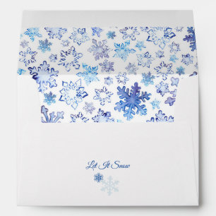 Let It Snow Christmas Card Return Address Envelope