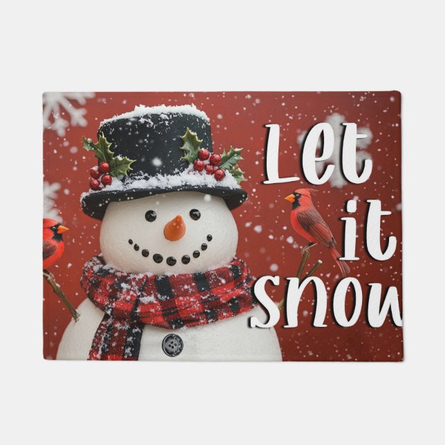 Let It Snow Christmas Doormat – Festive Welcome Ma (Front)