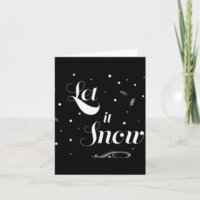 Let It Snow Christmas Holiday Cool Toddler T Shirt Card (Front)