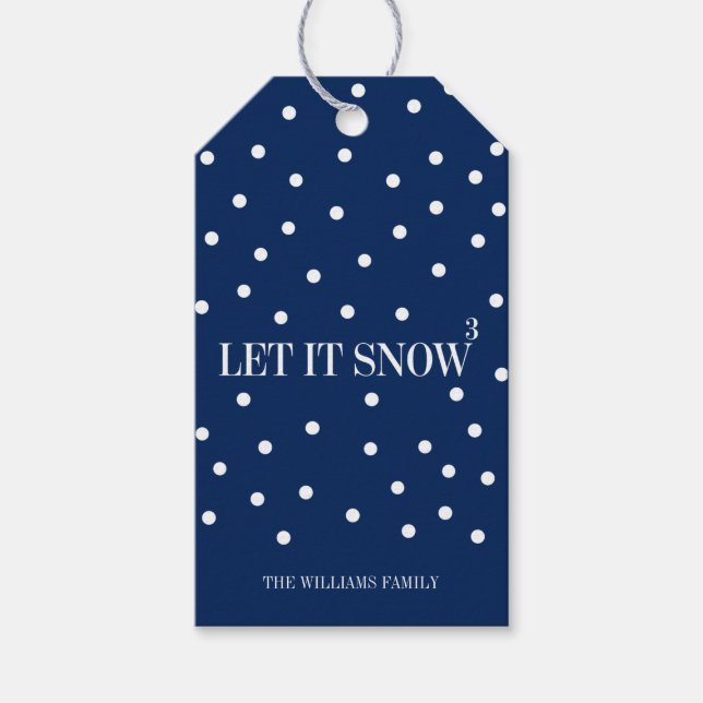 Let It Snow Christmas Holiday Gift Tag (Front)