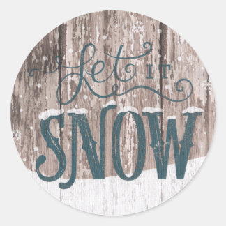 Let it Snow Christmas Holiday winter sticker