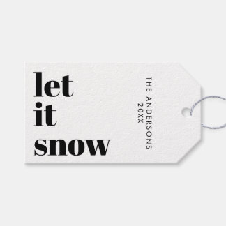 Let it Snow | Christmas Modern Minimalist Gift Tags
