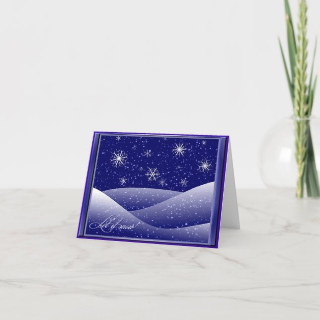 Let It Snow Christmas Note Card (Front)