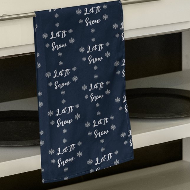 Let It Snow Christmas Snowflakes Tea Towel (Creator Uploaded)