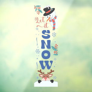 Let It Snow Christmas Snowman Reindeer