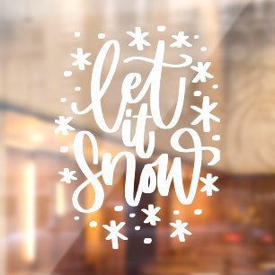 Let it Snow Christmas, Winter Window Cling