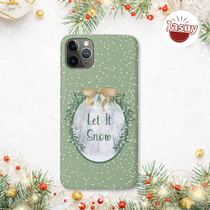 Let It Snow Christmas Wreath Case-Mate iPhone Case