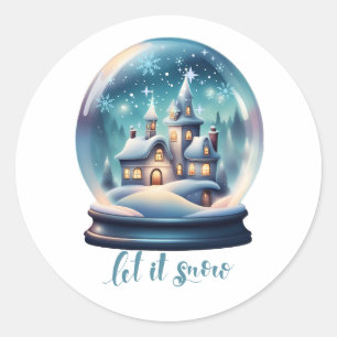 Let It Snow Classic Round Sticker