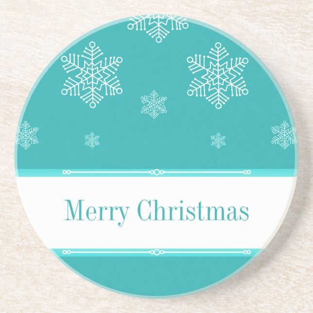 Let it Snow Coaster, Aqua Coaster (Front)