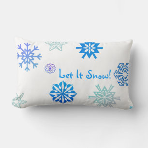 Let It Snow Colour Choice Background Lumbar Cushion
