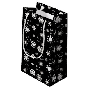 Let It Snow Colour Choice Background Small Gift Bag