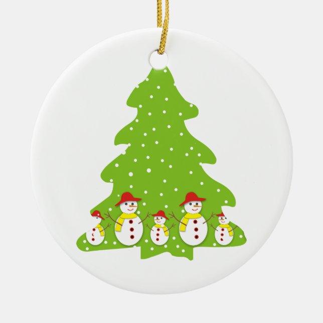 Let it snow custom Christmas ornament (Front)