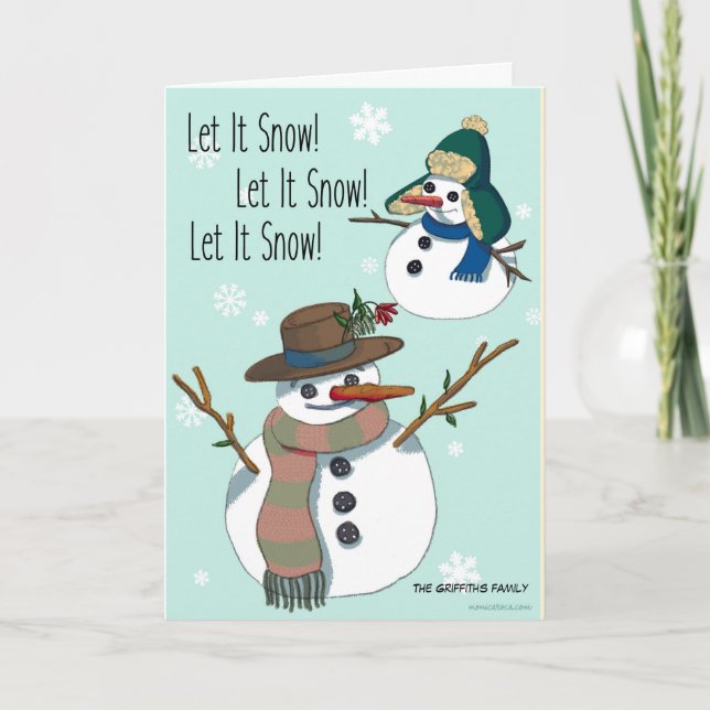 Let it snow. Customisable Holiday Card (Front)