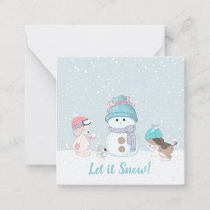 Let it Snow Cute Dogs Card