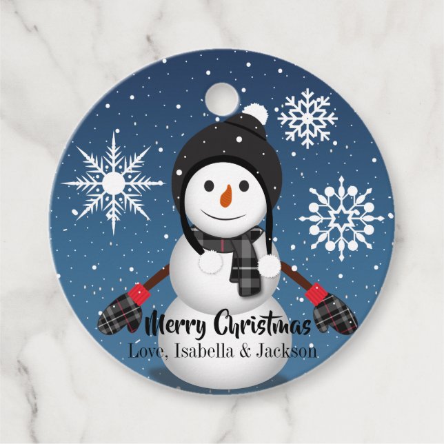 Let It Snow Favour Tags (Front)
