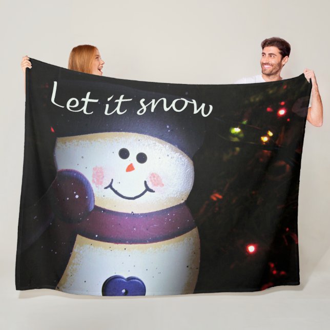 Let It Snow Fleece Blanket (In Situ)