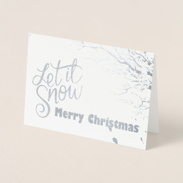 Let it Snow (Foil) Christmas Card (Front)