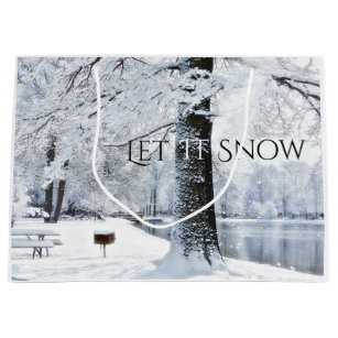 "LET IT SNOW"/FRESHLY FALLEN SNOW/LARGE GIFT BAG