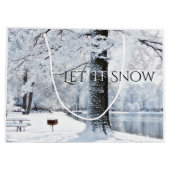 "LET IT SNOW"/FRESHLY FALLEN SNOW/LARGE GIFT BAG (Back)