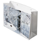 "LET IT SNOW"/FRESHLY FALLEN SNOW/LARGE GIFT BAG (Back Angled)