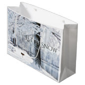 "LET IT SNOW"/FRESHLY FALLEN SNOW/LARGE GIFT BAG (Front Angled)