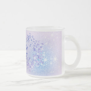 Let it Snow Frosted Glass Coffee Mug