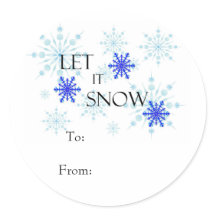 "Let it Snow" Gift Tag Sticker Labels