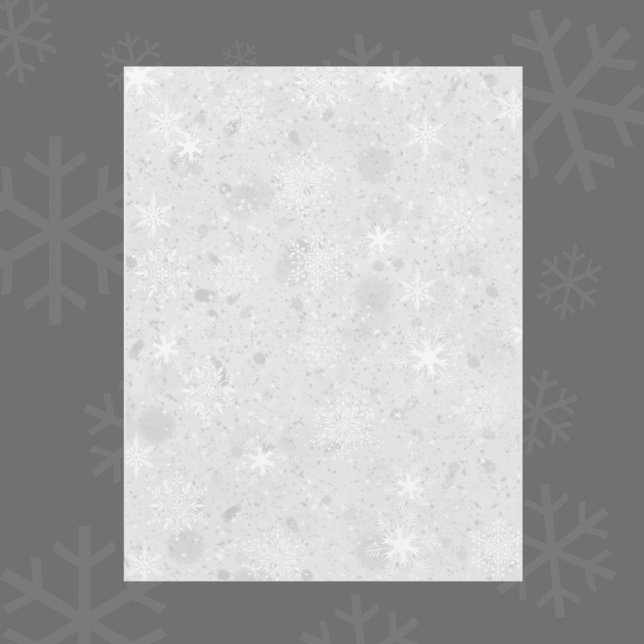 Let It Snow Grey Scrapbooking Paper (Creator Uploaded)
