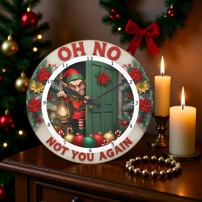 Let It Snow Happy Holidays Large Clock (Creator Uploaded)