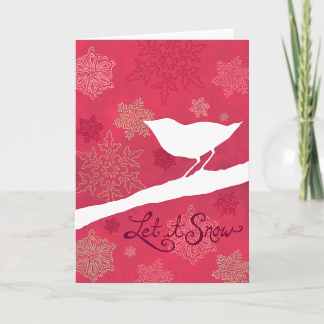 Let it Snow holiday greeting card (Front)