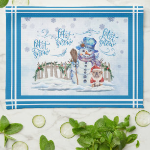 Let it Snow Holiday Kitchen Towel