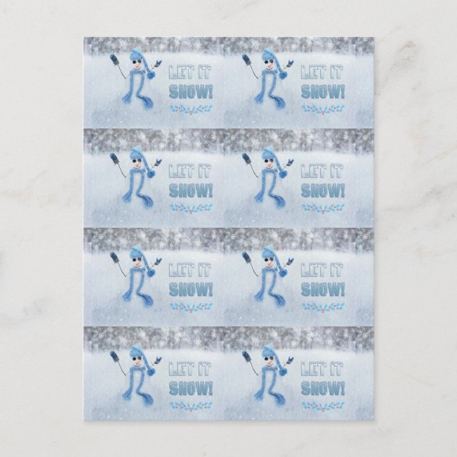 Let It Snow Holiday Postcard (Front)